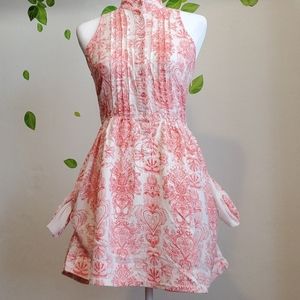 Theme High Neck Dress Fun Pattern Size Small